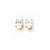 14k Yellow Gold 6x4mm Oval Cubic Zirconia Earrings