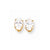 14k Yellow Gold 7x5mm Oval Cubic Zirconia Earrings