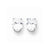 14k White Gold 8x6mm Oval Cubic Zirconia Earrings