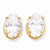 14k Yellow Gold 14x10mm Oval Cubic Zirconia Earrings