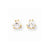 14k Yellow Gold 5mm Trillion Cubic Zirconia Earrings