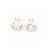 14k Yellow Gold 6mm Trillion Cubic Zirconia Earrings