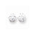 14k White Gold 6mm Trillion Cubic Zirconia Earrings