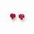 14k Yellow Gold 5mm Heart Created Ruby Earring, Jewelry Earrings