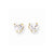 14k Yellow Gold 5mm Heart Cubic Zirconia Earrings