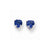 14k White Gold 5mm Heart Tanvorite Earring, Jewelry Earrings