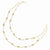 14K Yellow Gold Double Spiral and Bead Necklace