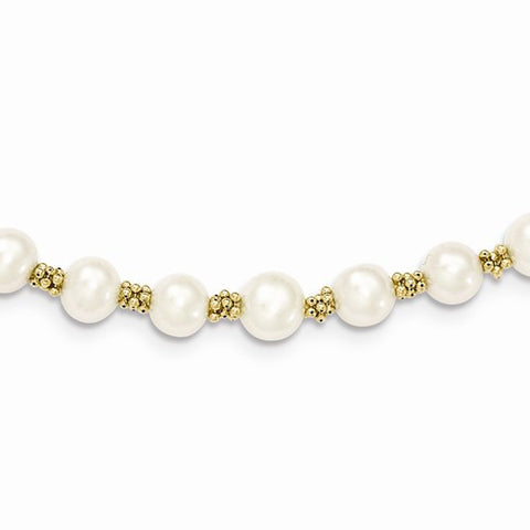 14K Yellow Gold Pearl Bracelet