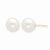 14k Yellow Gold 9-9.5mm White Freshwater Cultured Pearl Stud Earrings