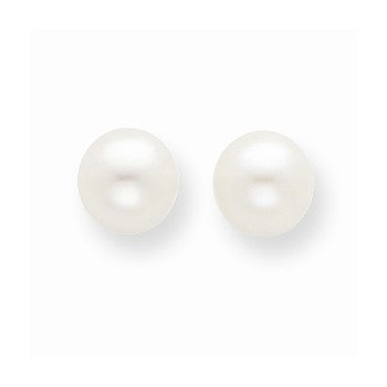 14k Yellow Gold 4-4.5mm White Freshwater Cultured Pearl Stud Earrings