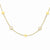 14K Yellow Gold with White Topaz & Cultured Pearl Necklace