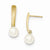 14k Yellow Gold 6mm Round Freshwater Cultured Pearl Earrings