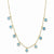 14K Yellow Gold Blue Topaz Necklace