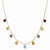 14K Yellow Gold Multi-Color Gemstone Necklace