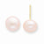 14k Yellow Gold 7-7.5mm Pink Freshwater Cultured Button Pearl Stud Earrings