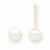 14k Yellow Gold 4-4.5mm Pink Freshwater Cultured Button Pearl Stud Earrings