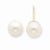 14k Yellow Gold 8-8.5mm White Saltwater Akoya Cultured Pearl Stud Earrings