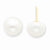 14k Yellow Gold 11-11.5mm White Freshwater CulturedButton Pearl Stud Earrings