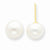 14k Yellow Gold 8-8.5mm White Freshwater Cultured Button Pearl Stud Earrings