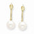 14k Yellow Gold 6-6.5mm Freshwater Cultured Pearl Leverback Earrings