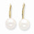 14k Yellow Gold 8-8.5mm Freshwater Cultured Pearl Leverback Earrings