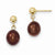 14k Yellow Gold 7-7.5mm Brown Freshwater Cultured Pearl Dangle Earrings