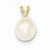 14k Gold 8mm Freshwater Cultured Rice Pearl Pendant, Pendants for Necklace