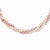 14K Yellow Gold with White, Peach, Purple FW Cultured Pearl Necklace