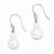 14k White Gold 9-9.5mm Freshwater CulturedPearl W/Mirror Bead Earrings