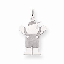 14k White Gold Kid Charm hide-image