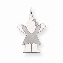 14k White Gold Kid Charm hide-image