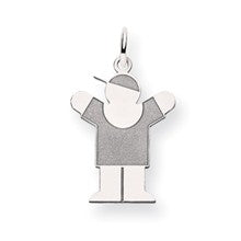 14k White Gold Kid Charm hide-image