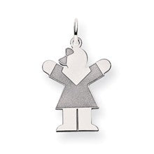 14k White Gold Kid Charm hide-image