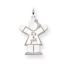 14k White Gold Kid Charm hide-image