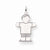 14k White Gold Kid Charm hide-image