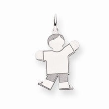 14k White Gold Kid Charm hide-image