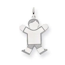 14k White Gold Kid Charm hide-image