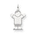 14k White Gold Kid Charm hide-image