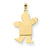 14k Gold Solid Satin Engravable Boy Charm hide-image