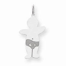 14k White Gold Cuddle Charm hide-image