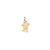 Small Boy w/ Hat on Left Engravable Charm in 14k Gold Two-tone