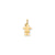 Solid Engravable Girl w/ Bow on Left Charm in 14k Gold