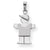 14k White Gold Small Boy w/Hat on Right Engravable Charm hide-image