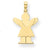 14k Gold Satin Engravable Girl w/Ruffled Skirt Charm hide-image