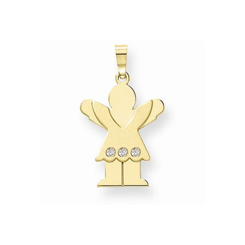 14k Gold AA Diamond Kid Pendant, Beautiful Pendants for Necklace