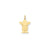 Solid Satin Engravable Boy w/Overalls Charm in 14k Gold