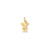 Solid Engravable Girl with Bow on Right Charm in 14k Gold