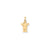 Solid Engravable Boy in Overalls with Hat on Left Charm in 14k Gold