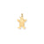 Solid Engravable Boy with Hat on Right Charm in 14k Gold