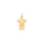 Solid Engravable Boy with Hat on Right Charm in 14k Gold